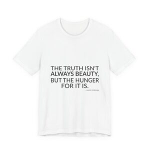 'The Truth Isn't Always Beauty,' — Nadine Gordimer Quote Tee | RQuéV Black-on-White Literary Tee — Classic Tee