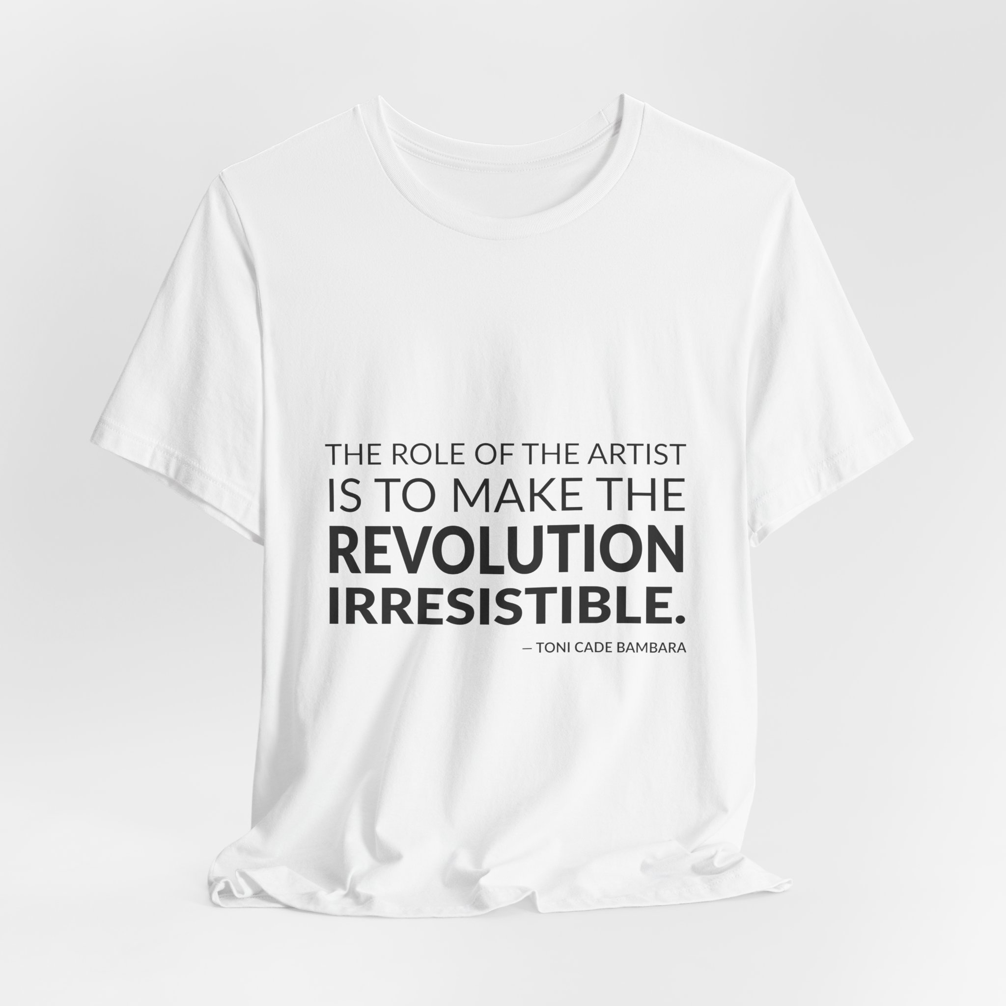 'The Role of the Artist' — Toni Cade Bambara Quote Tee | RQuéV Black-on-White Literary Tee — Classic Tee - Image 8