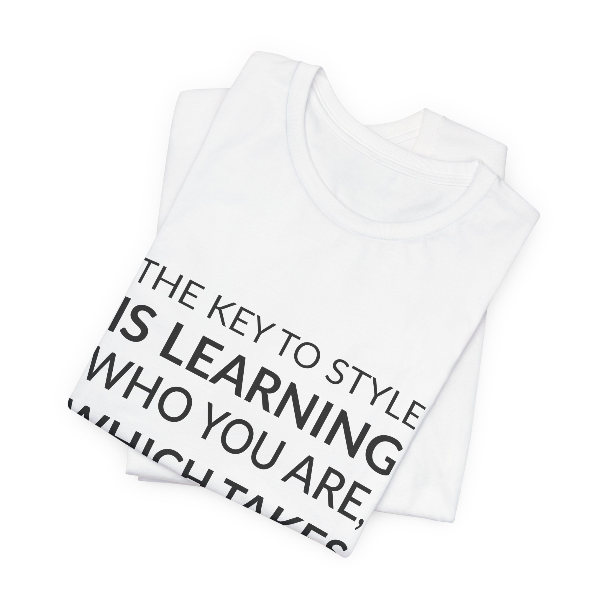 'The Key to Style is' — Iris Apfel Quote Tee | Wear Words Black-on-White Statement Shirt — Classic Tee - Image 7