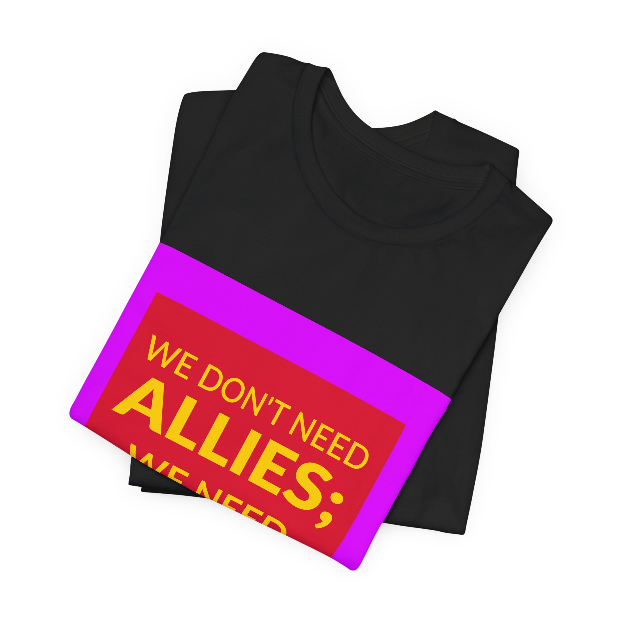 'We Don't Need Allies; We Need Co-conspirators' — Alice Wong Quote Tee | Wear Words Black-on-White Literary Tee — Classic Tee - Image 5