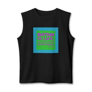 'Rhythm is Life, the Space' — Cecil Taylor Quote Tee | Wear Words Typographic Statement Tee — Muscle Tank