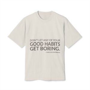 'Don't Let Any of Your' — Diane von Fürstenberg Quote Tee | Wear Words Black-on-White Literary Tee — Oversized Tee