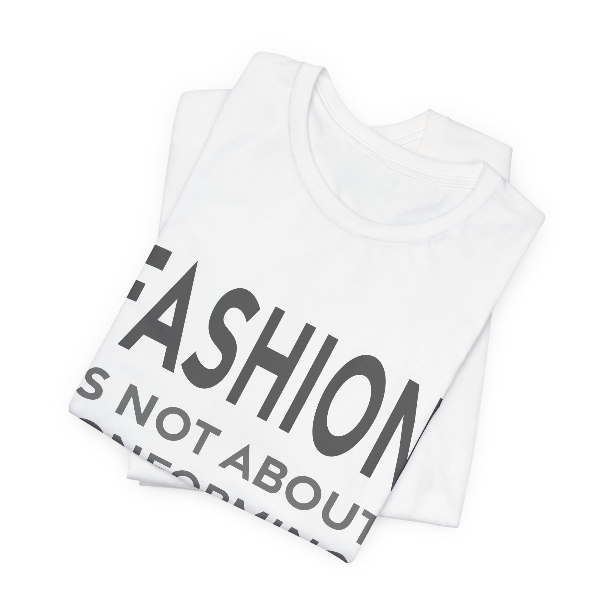 'Fashion is Not About Conforming,' — Martin Margiela Quote Tee | RQuéV Typographic Statement Tee — Classic Tee - Image 7