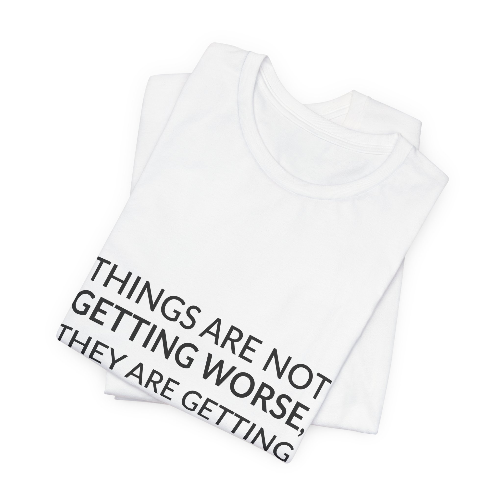 'Things Are Not Getting Worse,' — adrienne maree brown Quote Tee | RQuéV Black-on-White Literary Tee — Classic Tee - Image 6