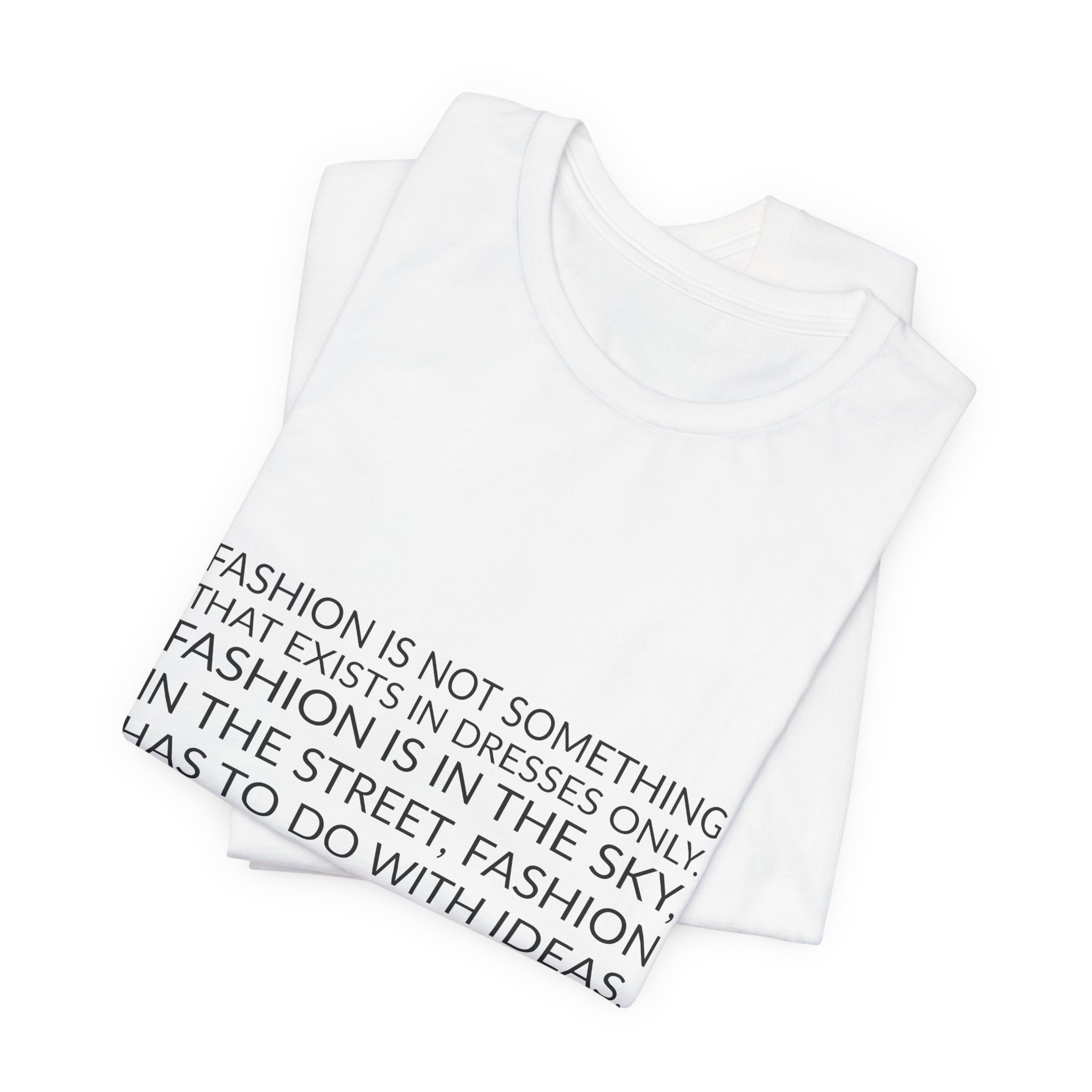 'Fashion is Not Something That' — Coco Chanel Quote Tee | Wear Words Typographic Statement Tee — Classic Tee - Image 2
