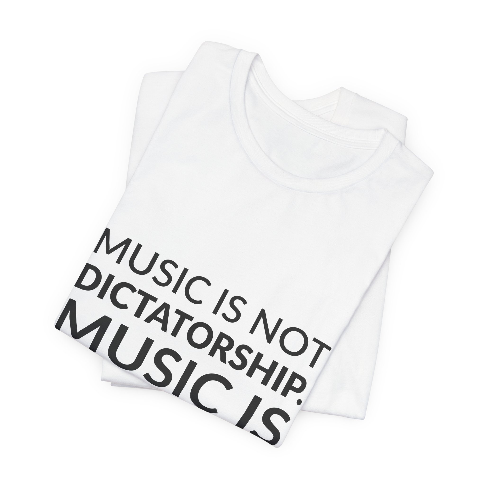 'Music is Freedom' — Angélique Kidjo Quote Tee | RQuéV Typographic Statement Tee — Classic Tee - Image 3
