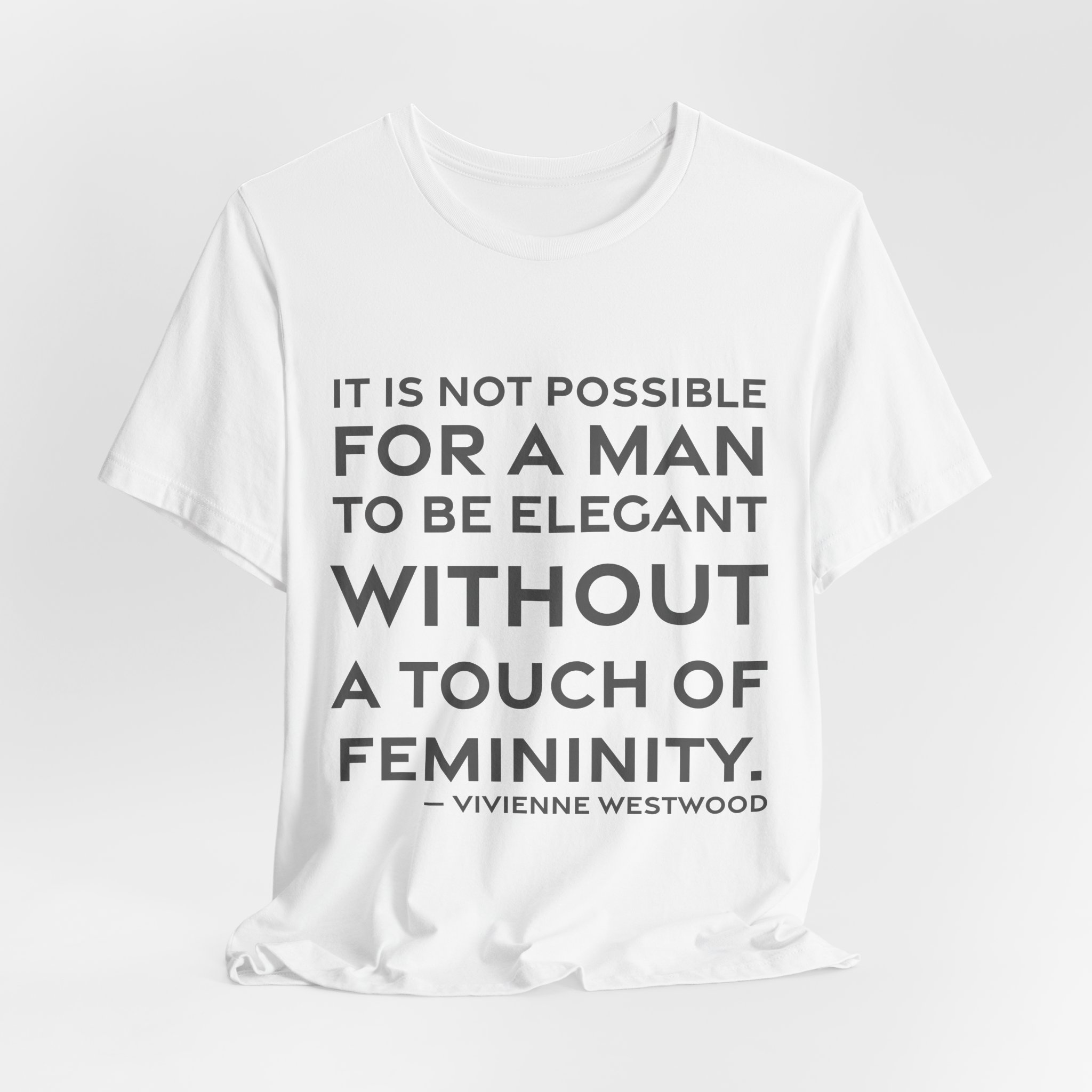 'It is Not Possible for' — Vivienne Westwood Quote Tee | RQuéV Black-on-White Literary Tee — Classic Tee - Image 3