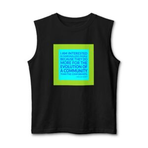 'I Am Interested in Marginalized' — Djibril Diop Mambéty Quote Tee | Wear Words Black-on-White Statement Shirt — Muscle Tank