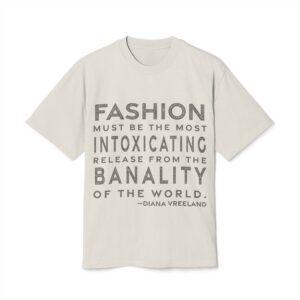 'Fashion Must Be the Most' — Diana Vreeland Quote Tee | RQuéV Black-on-White Literary Tee — Oversized Tee