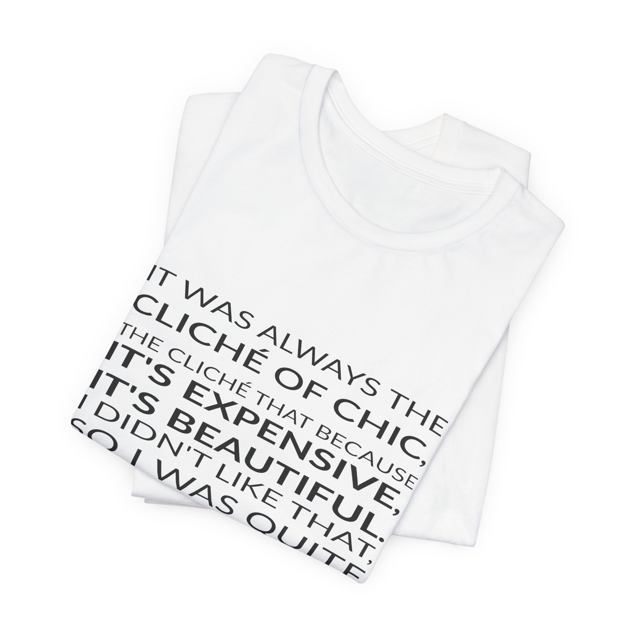 'It Was Always the Cliché' — Jean Paul Gaultier Quote Tee | Wear Words Black-on-White Statement Shirt — Classic Tee - Image 6