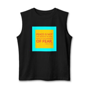 'Peace is Not the Absence' — Ursula Franklin Quote Tee | Wear Words Typographic Statement Tee — Muscle Tank