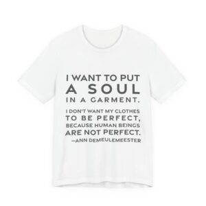 'I Want to Put a' — Ann Demeulemeester Quote Tee | RQuéV Black-on-White Literary Tee — Classic Tee