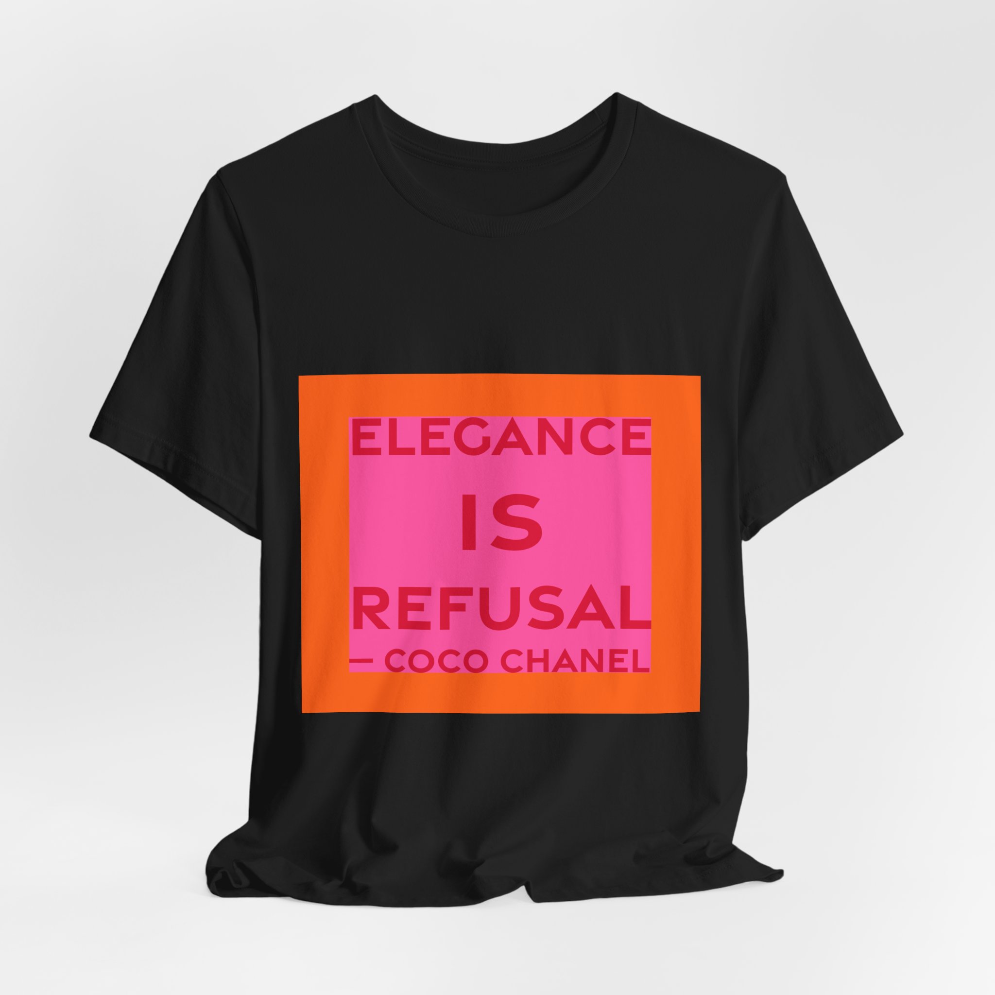 'Elegance is Refusal' — Coco Chanel Quote Tee | RQuéV Typographic Statement Tee — Classic Tee - Image 6