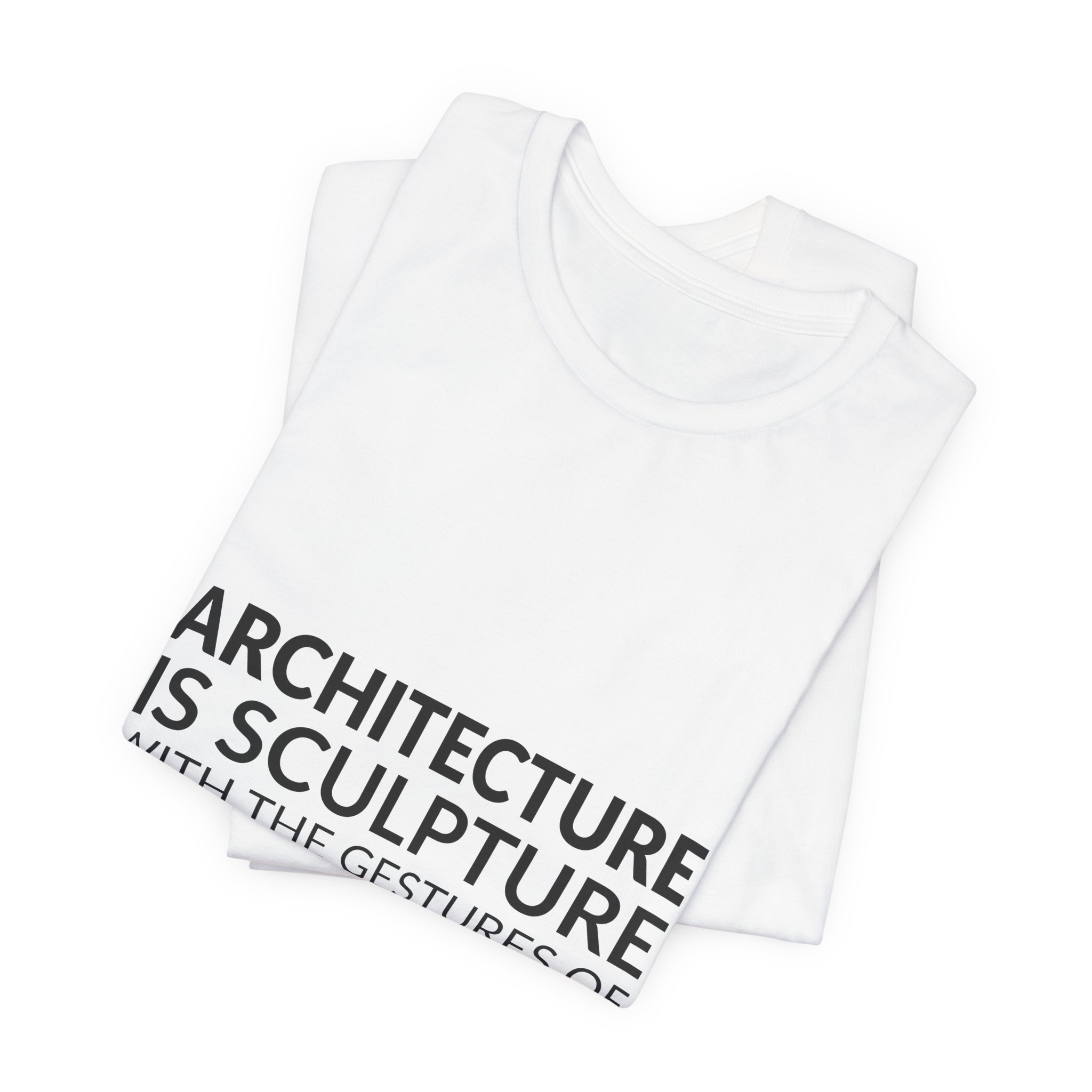 'Architecture is Sculpture with the' — Charles Correa Quote Tee | RQuéV Typographic Statement Tee — Classic Tee - Image 2