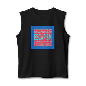 'Fashion Should Be a Form' — Alexander McQueen Quote Tee | RQuéV Typographic Statement Tee — Muscle Tank