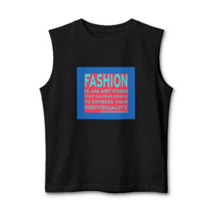 'Fashion is an Art Form' — Martin Margiela Quote Tee | RQuéV Black-on-White Statement Shirt — Muscle Tank
