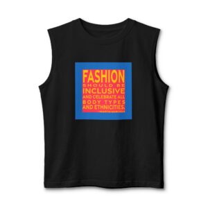 'Fashion Should Be Inclusive and' — Martin Margiela Quote Tee | RQuéV Typographic Statement Tee — Muscle Tank