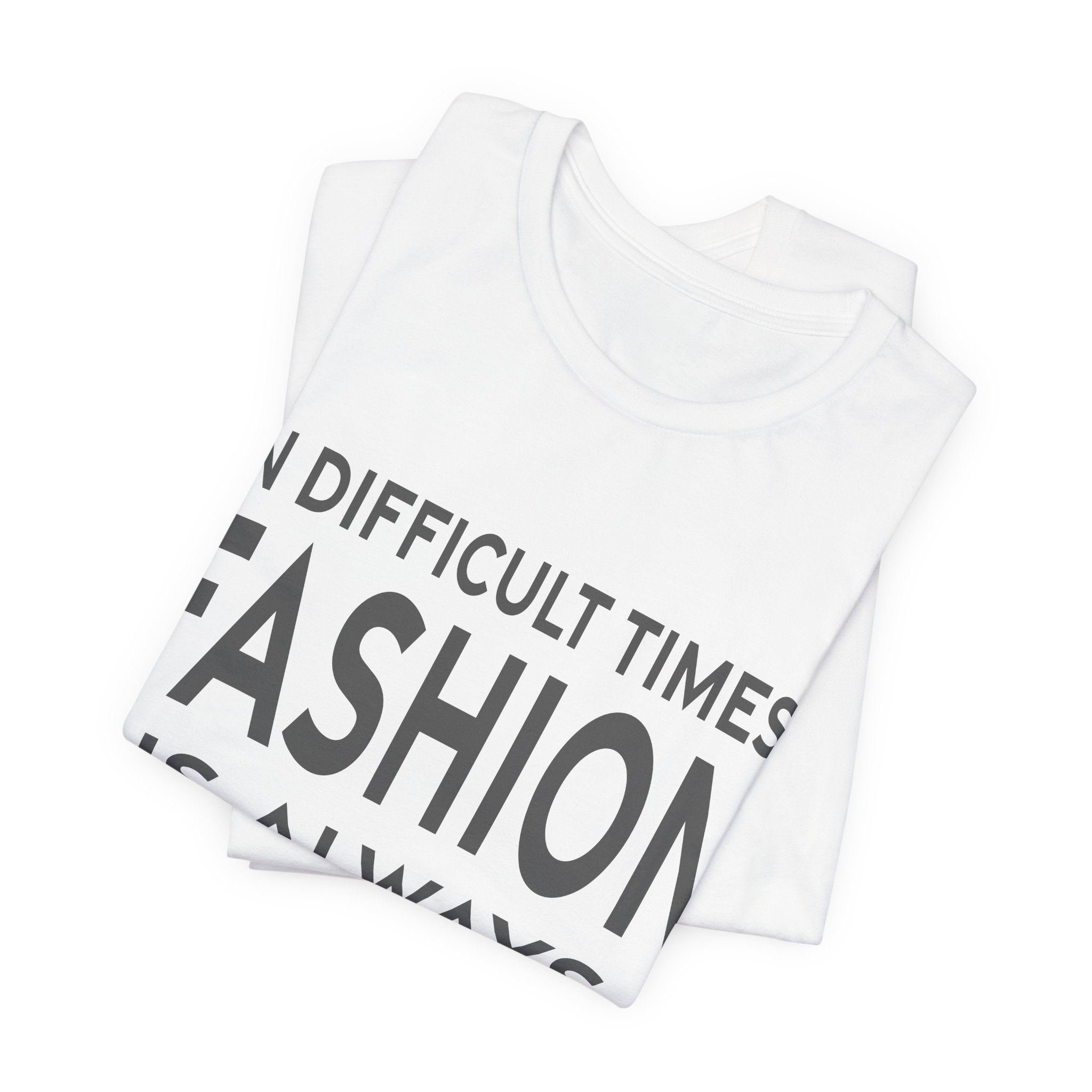 'In Difficult Times, Fashion is Always Outrageous' — Elsa Schiaparelli Quote Tee | RQuéV Black-on-White Statement Shirt — Classic Tee - Image 6