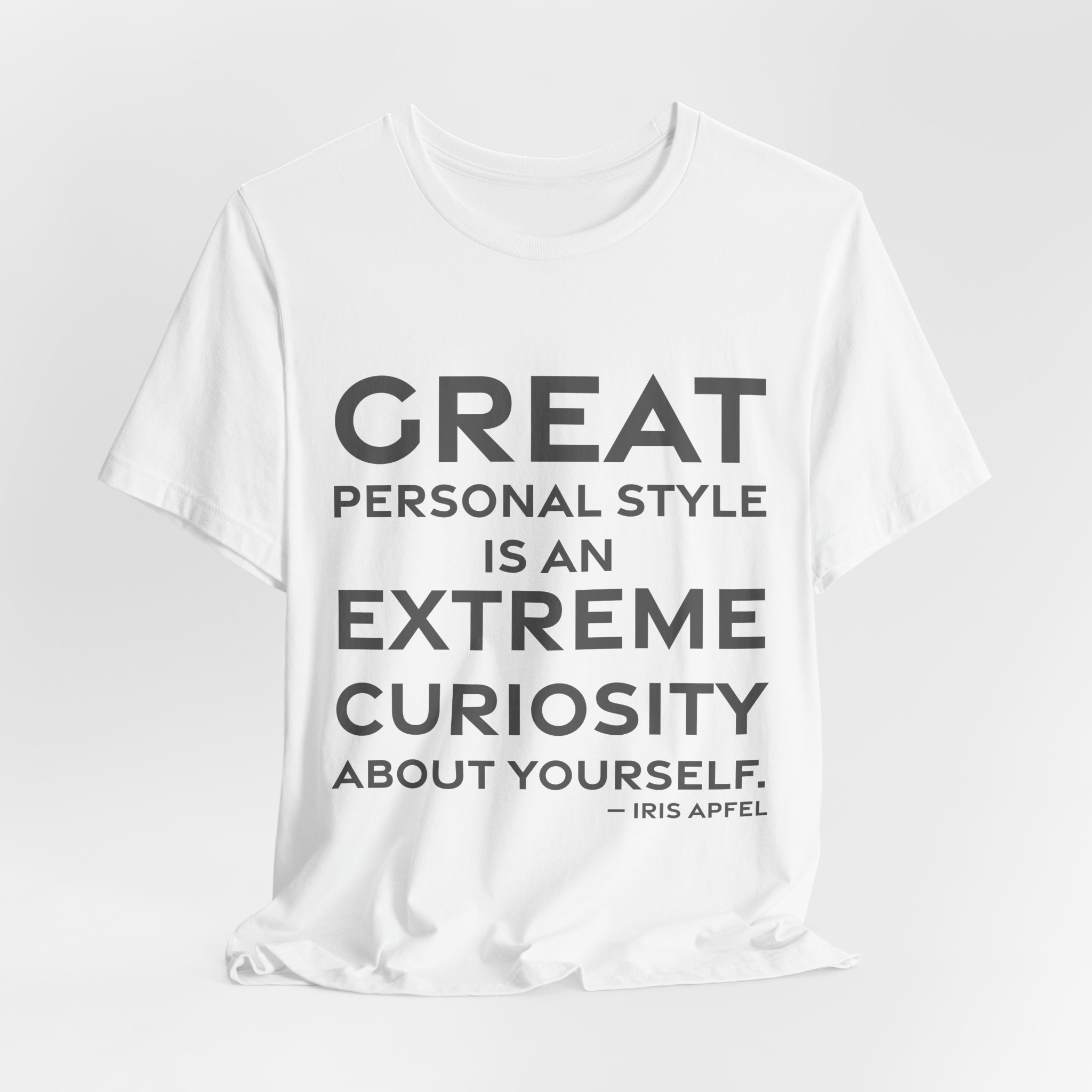 'Great Personal Style is an' — Iris Apfel Quote Tee | RQuéV Typographic Statement Tee — Classic Tee - Image 8