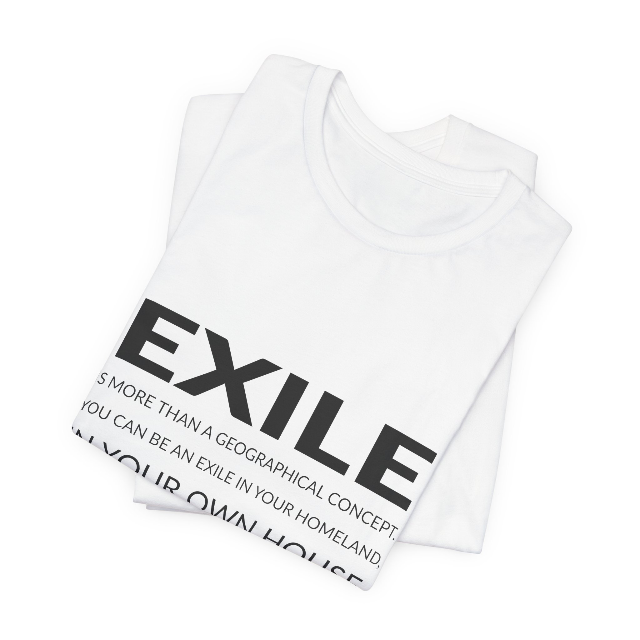'Exile is More Than a Geographical Concept' — Mahmoud Darwish Quote Tee | RQuéV Typographic Statement Tee — Classic Tee - Image 4