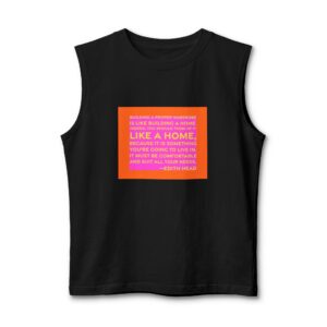 'Building a Proper Wardrobe is' — Edith Head Quote Tee | RQuéV Typographic Statement Tee — Muscle Tank