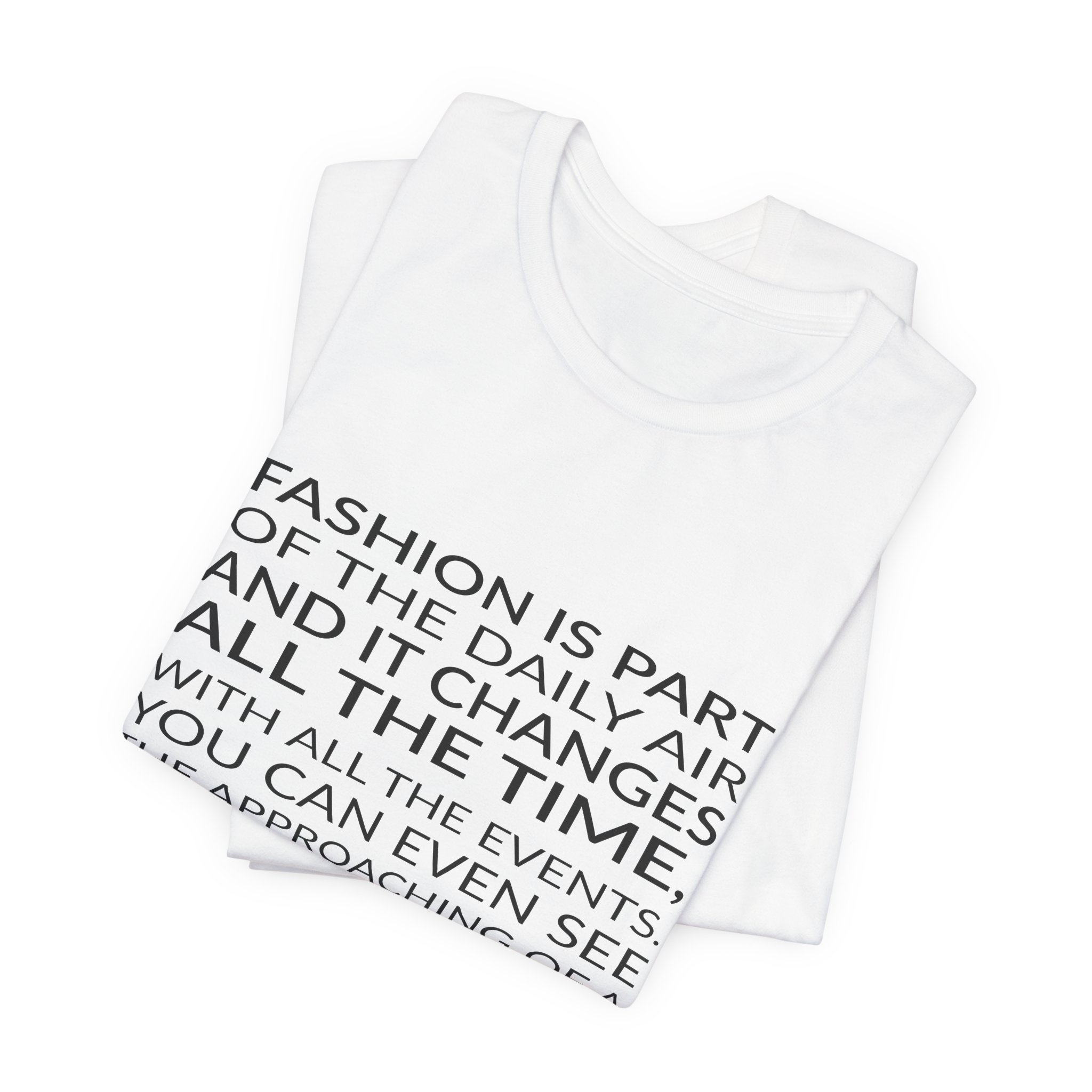 'Fashion is Part of the' — Diana Vreeland Quote Tee | Wear Words Black-on-White Literary Tee — Classic Tee - Image 3