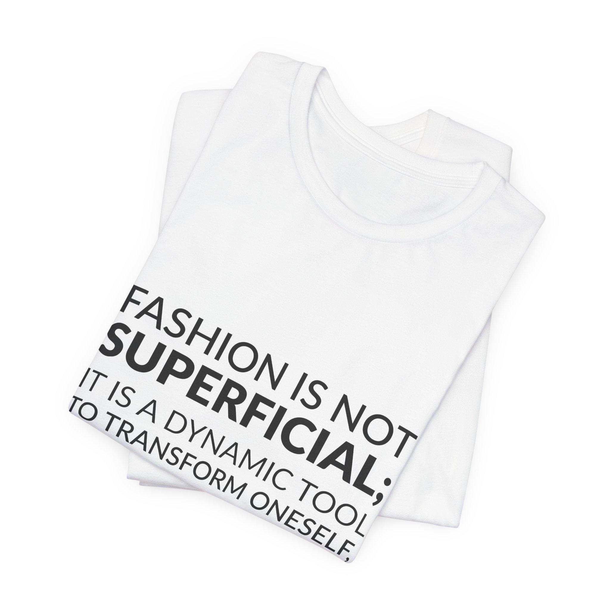 'Fashion is Not Superficial; it' — Christian Siriano Quote Tee | Wear Words Black-on-White Statement Shirt — Classic Tee - Image 8