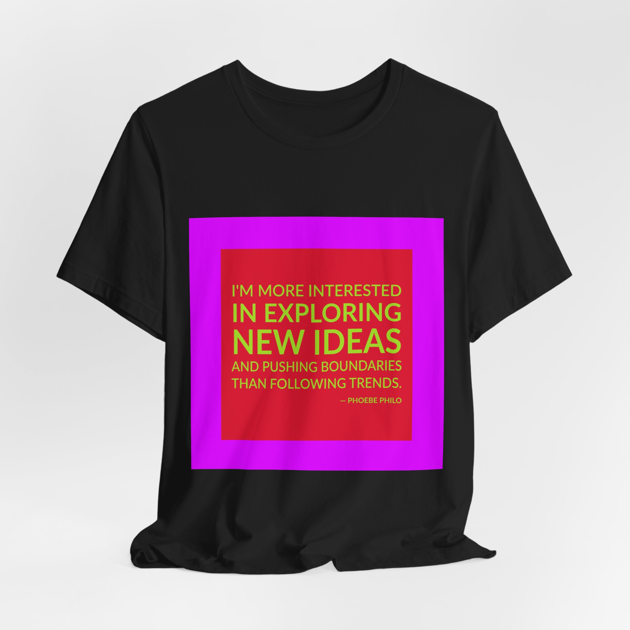 'I'm More Interested in Exploring' — Phoebe Philo Quote Tee | Wear Words Black-on-White Literary Tee — Classic Tee - Image 8