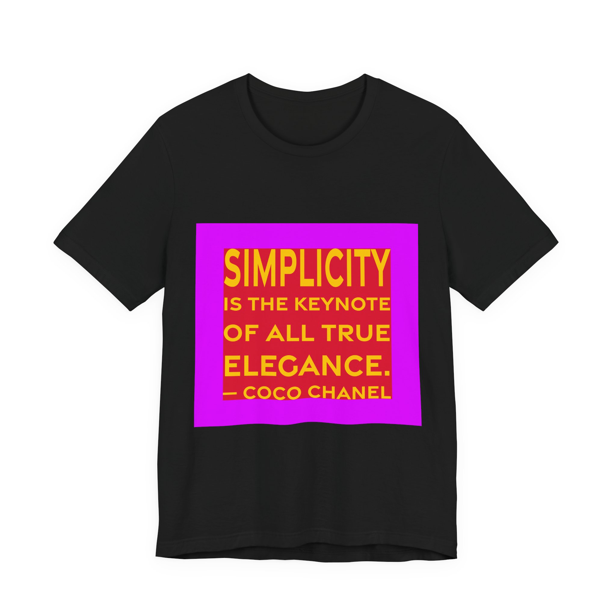 'Simplicity is the Keynote of' — Coco Chanel Quote Tee | RQuéV Black-on-White Literary Tee — Classic Tee - Image 7
