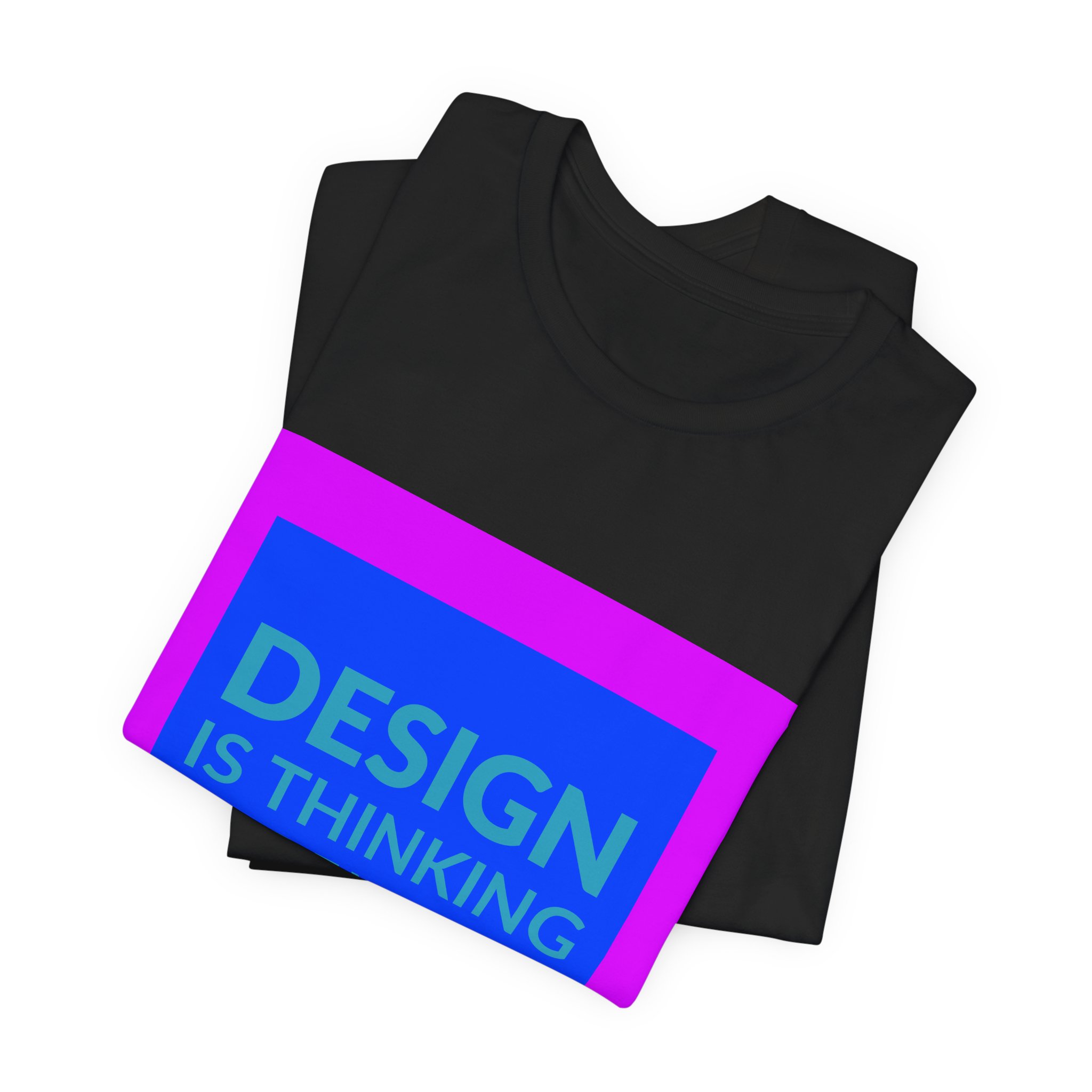 'Design is Thinking Made Visual' — Saul Bass Quote Tee | RQuéV Black-on-White Statement Shirt — Classic Tee - Image 5
