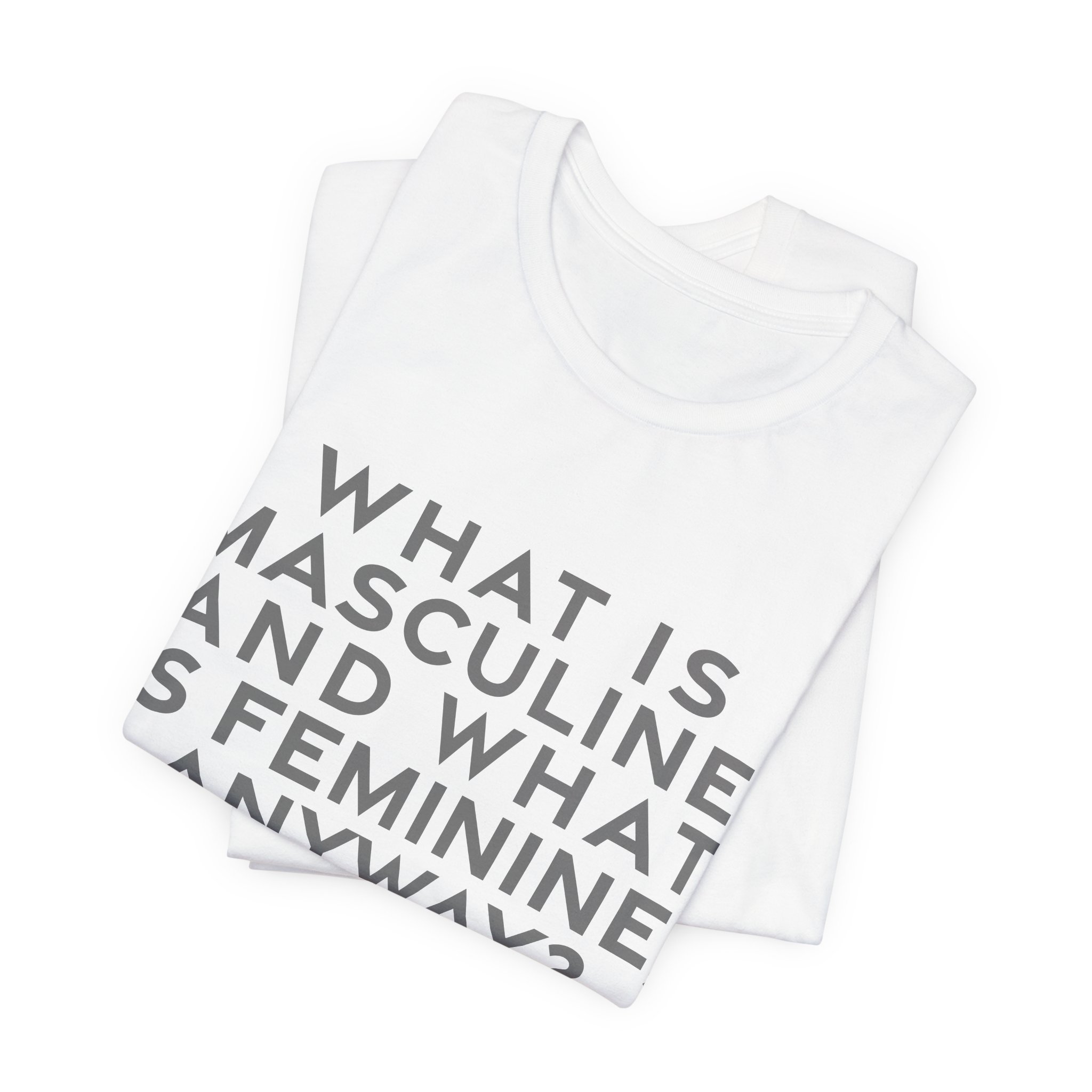 'What is Masculine, and What' — Jean Paul Gaultier Quote Tee | RQuéV Typographic Statement Tee — Classic Tee - Image 4