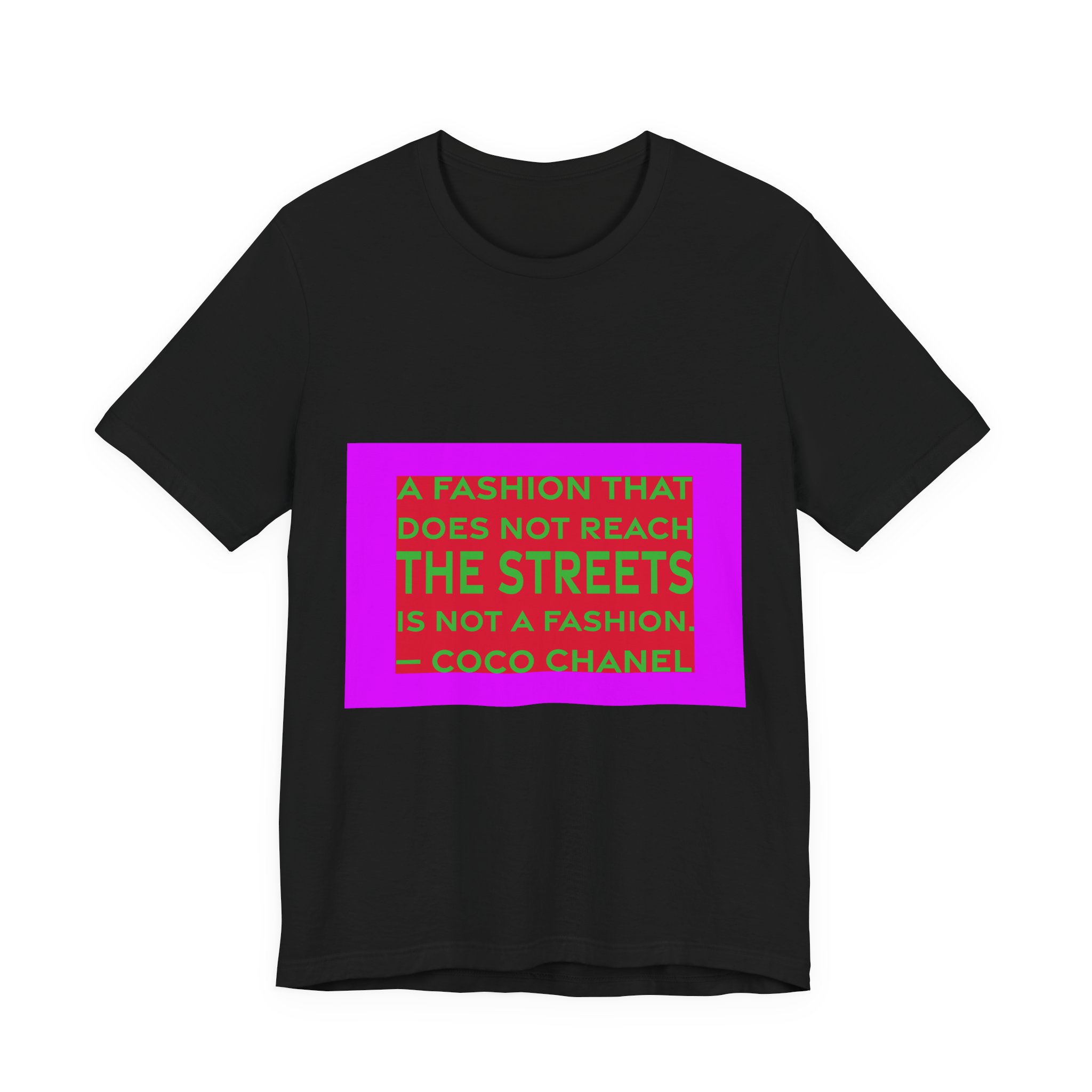'A Fashion That Does Not' — Coco Chanel Quote Tee | RQuéV Black-on-White Statement Shirt — Classic Tee - Image 8