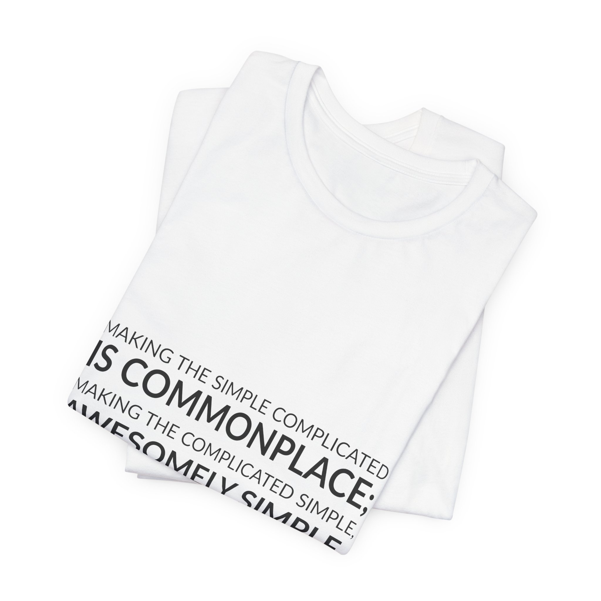 'Making the Simple Complicated is' — Charles Mingus Quote Tee | RQuéV Typographic Statement Tee — Classic Tee - Image 5