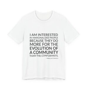 'I Am Interested in Marginalized' — Djibril Diop Mambéty Quote Tee | Wear Words Black-on-White Statement Shirt — Classic Tee