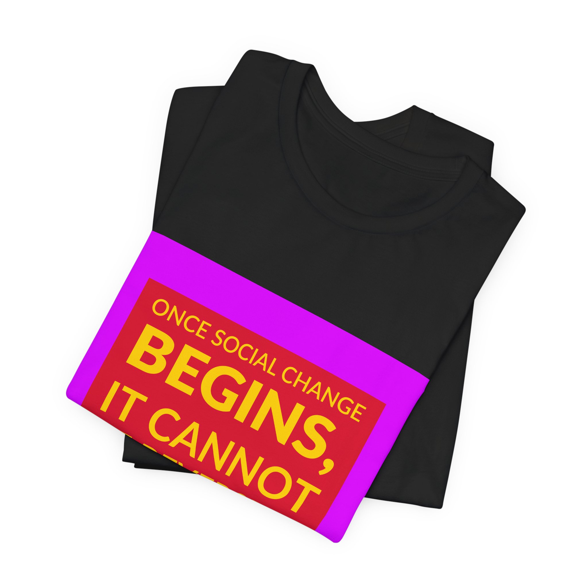 'Once Social Change Begins, it' — César Chávez Quote Tee | RQuéV Typographic Statement Tee — Classic Tee - Image 7