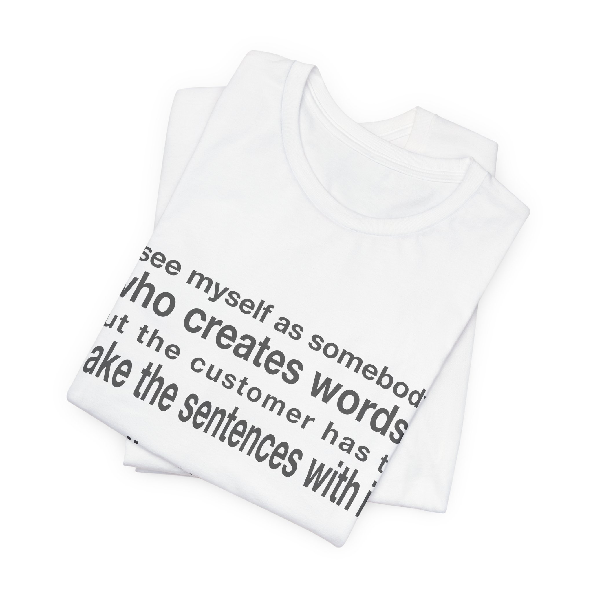 'I See Myself as Somebody' — Dries Van Noten Quote Tee | RQuéV Black-on-White Literary Tee — Classic Tee - Image 5