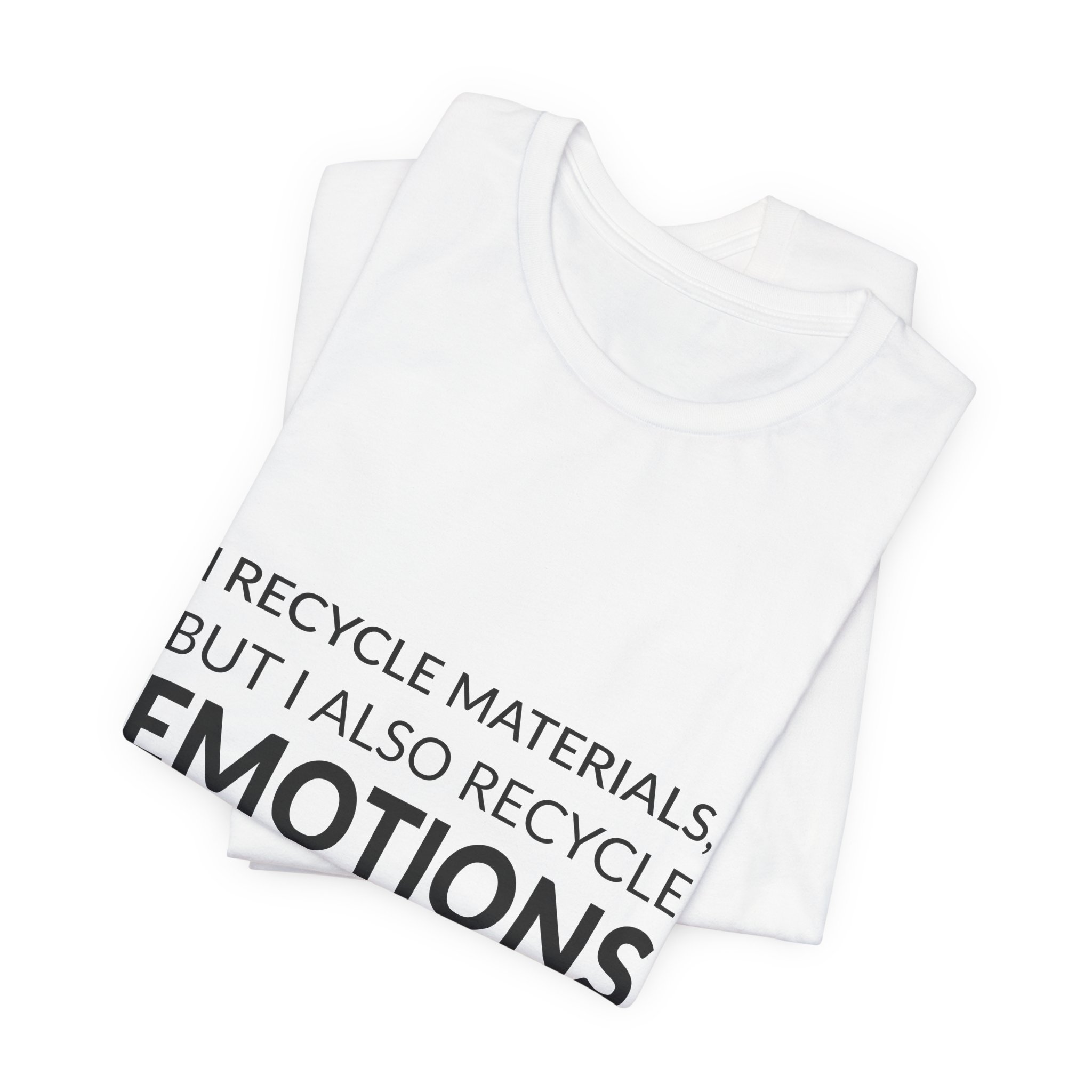 'I Recycle Materials, but I' — Betye Saar Quote Tee | Wear Words Black-on-White Statement Shirt — Classic Tee - Image 2