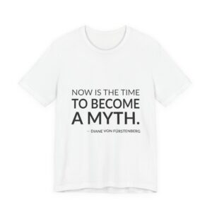 'Now is the Time to' — Diane von Fürstenberg Quote Tee | Wear Words Black-on-White Statement Shirt — Classic Tee