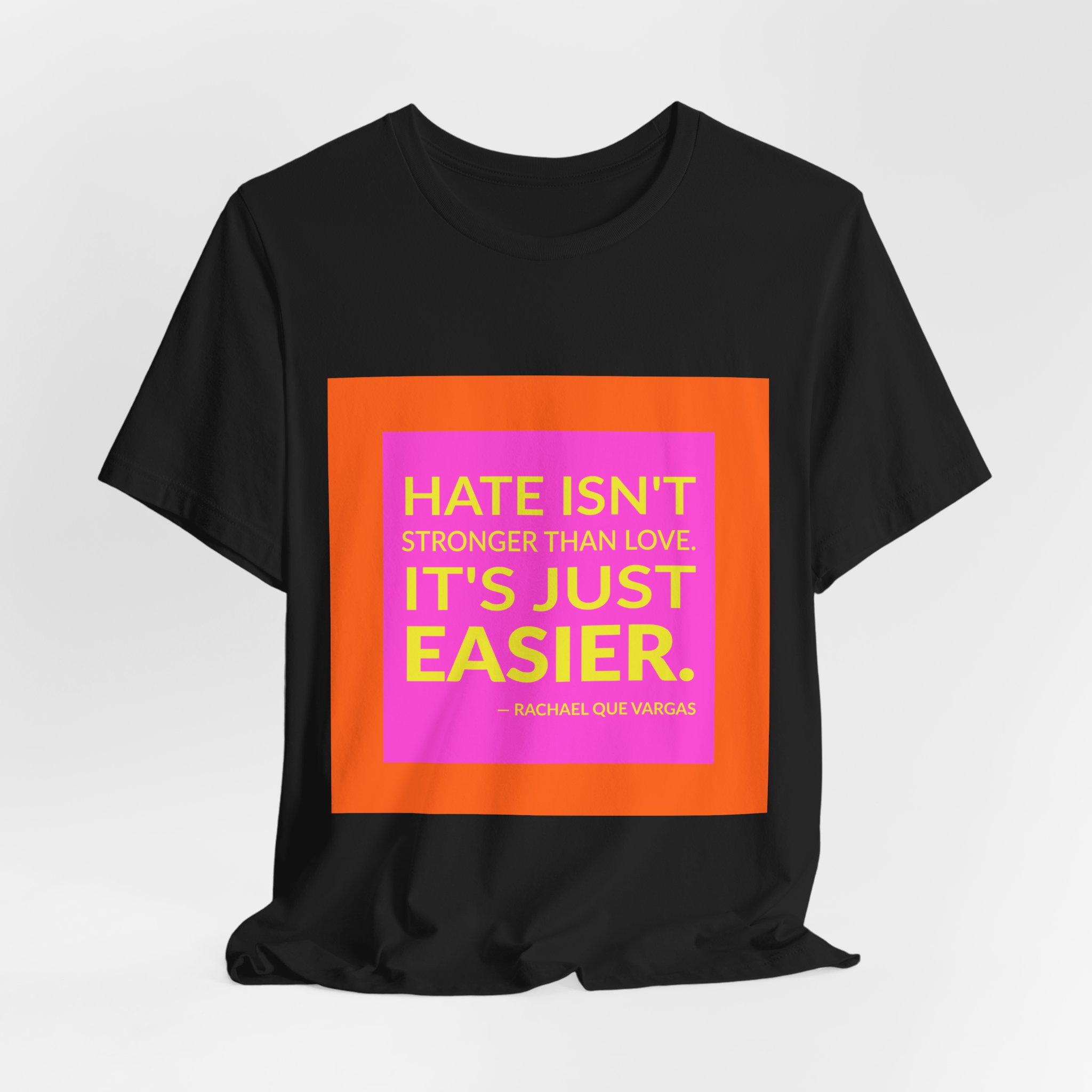 'It's Just Easier' — Rachael Que Vargas Quote Tee | RQuéV Black-on-White Statement Shirt — Classic Tee - Image 8
