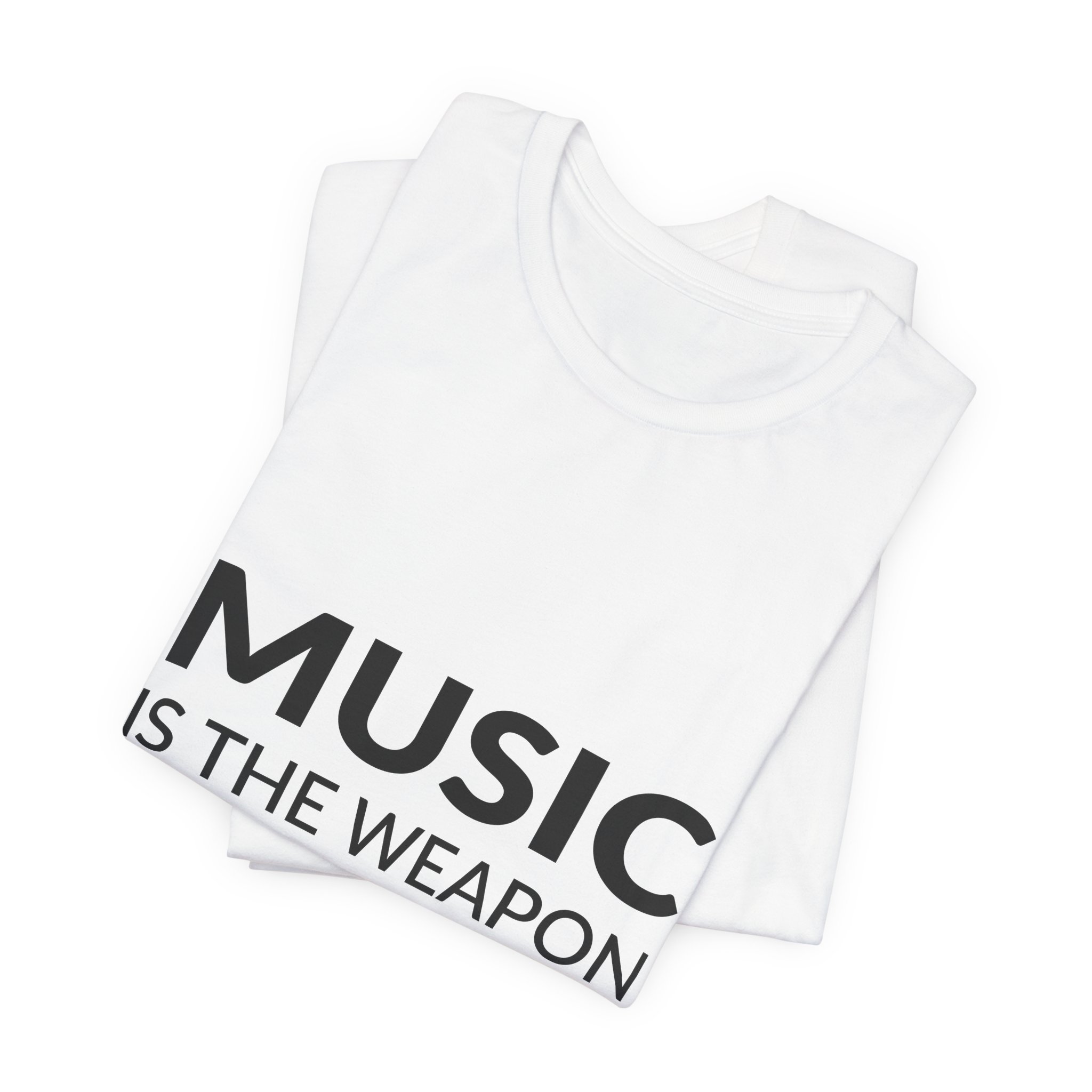 'Music is the Weapon of the Future' — Fela Kuti Quote Tee | RQuéV Typographic Statement Tee — Classic Tee - Image 2