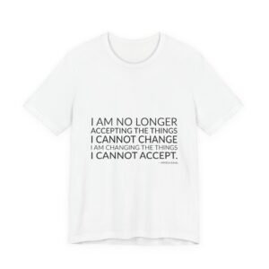 'I Am No Longer Accepting' — Angela Davis Quote Tee | RQuéV Typographic Statement Tee — Classic Tee
