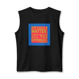 'Details Matter, They Make All the Difference' — Phoebe Philo Quote Tee | RQuéV Typographic Statement Tee — Muscle Tank