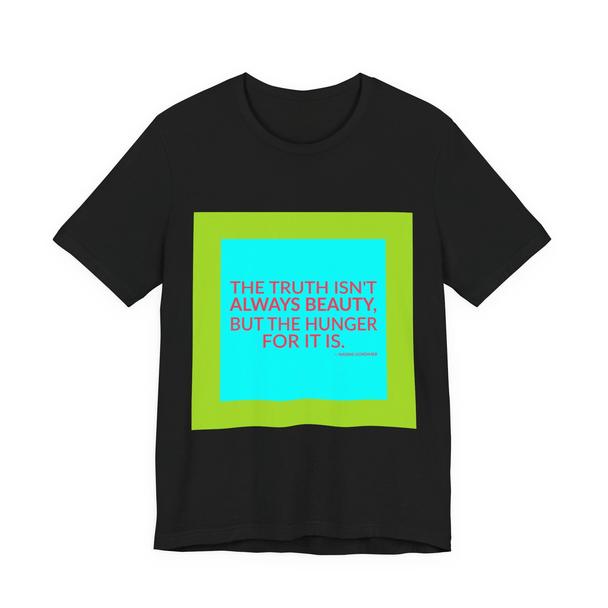 'The Truth Isn't Always Beauty,' — Nadine Gordimer Quote Tee | RQuéV Black-on-White Literary Tee — Classic Tee - Image 8