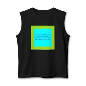 'A Natural Gift is a' — Carlos Acosta Quote Tee | Wear Words Black-on-White Statement Shirt — Muscle Tank