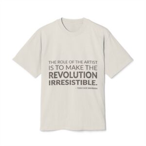 'The Role of the Artist' — Toni Cade Bambara Quote Tee | Wear Words Black-on-White Literary Tee — Oversized Tee