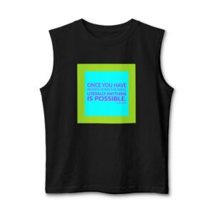 'Once You Have Broken Down' — Neville Brody Quote Tee | Wear Words Black-on-White Literary Tee — Muscle Tank