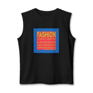 'Fashion is About Creating a' — Martin Margiela Quote Tee | RQuéV Black-on-White Statement Shirt — Muscle Tank
