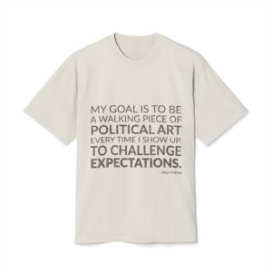 'To Challenge Expectations' — Billy Porter Quote Tee | Wear Words Black-on-White Literary Tee — Oversized Tee