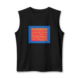 'Fashion is an Art Form' — Phoebe Philo Quote Tee | RQuéV Black-on-White Statement Shirt — Muscle Tank