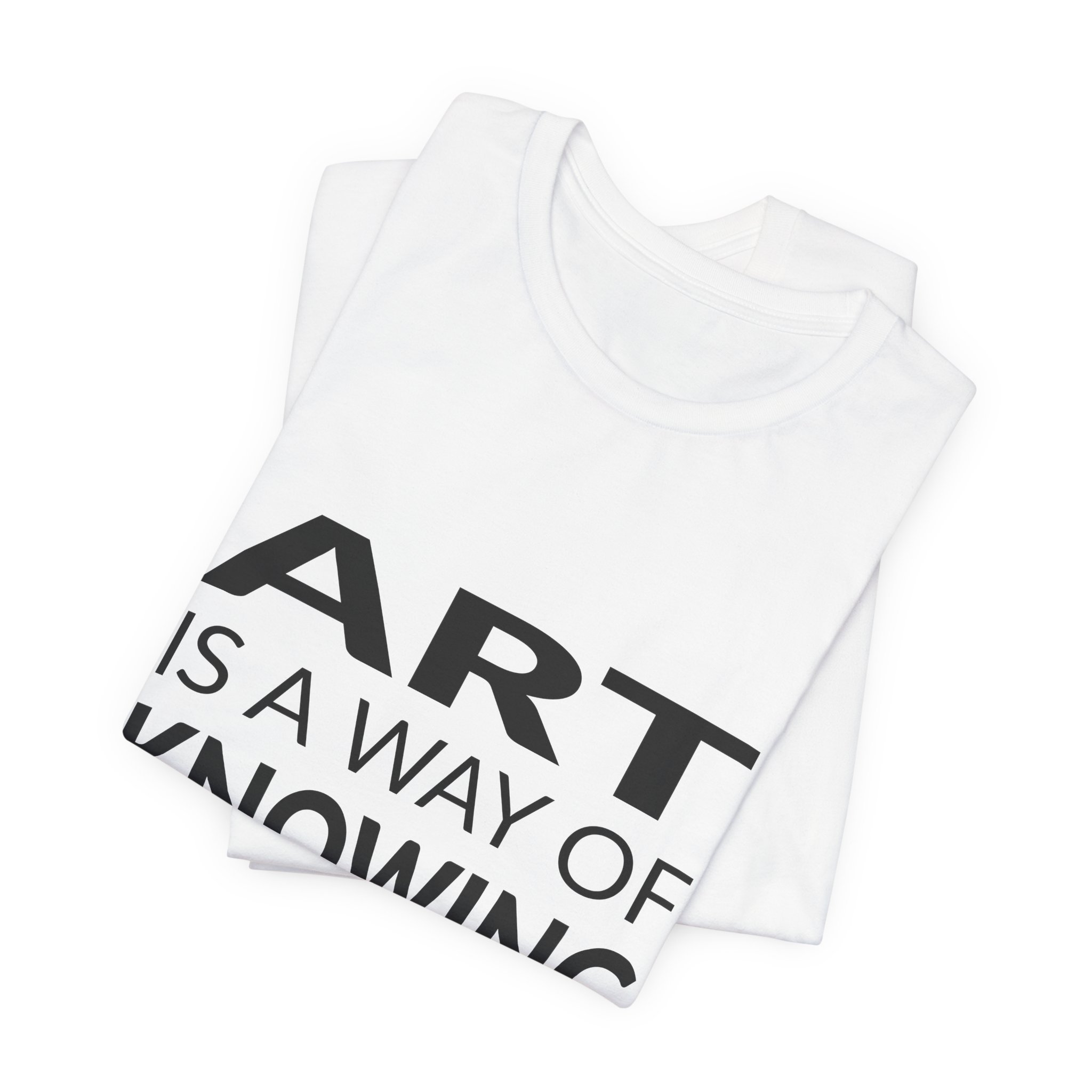 'Art is a Way of' — Lygia Pape Quote Tee | Wear Words Black-on-White Literary Tee — Classic Tee - Image 3